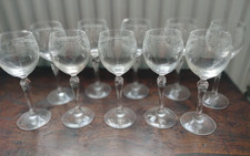 Vintage Crystal Etched Tall