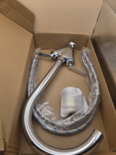 Chrome kitchen sink mixer - sink,