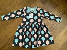 Maxomorra LS Circle Dress in Sweet Cotton Candy  - Size 86/92cm (18-24 months)