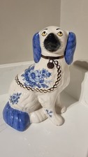 Blue Floral Staffordshire Dog