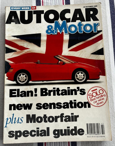 Autocar october 1989 motor - autocar,