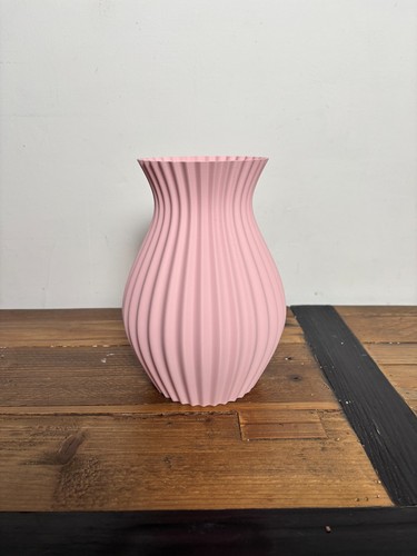 Printed vase ribbed - -,