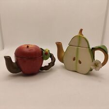 Vintage Miniture Apple&Pear Tea Pots Bundle - Free postage