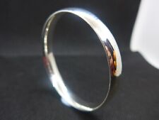 Silver Big Chunky Smooth Round Solid 42g Bangle Bracelet