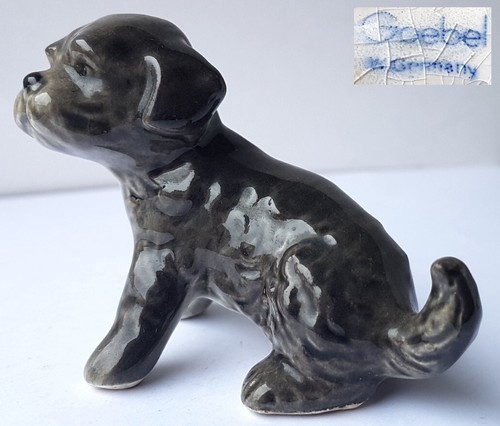 Porcelain figure dog boxer - figure, boxer/