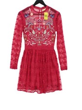 Frock and Frill A-Line Midi Dress UK10 in Pink