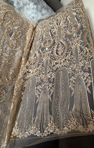 Yard gold embroidered pearl - 1,