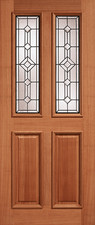 HARDWOOD DERBY GLAZED 2L LEADED EXTERNAL DOOR