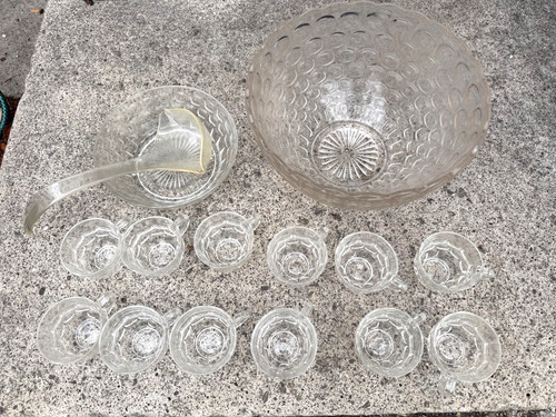 Vintage 1970s glass punch - vintage,