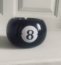 Ceramic 8 Ball Ashtray Retro
