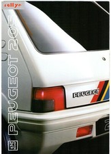 Peugeot 205 Rallye 1.9 1990-1991 German Market Foldout Sales Brochure