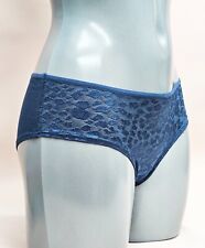 La Senza Navy Contrast Lace Front Brazilian Hip Hugger Knickers Size S to XL 210