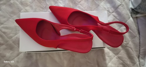 Women red kitten - red, heel