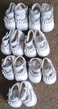7× Snuggle Baby Shoes ? Grey Pleat Pre-Walker 0-3 M Clearance Free UK Post