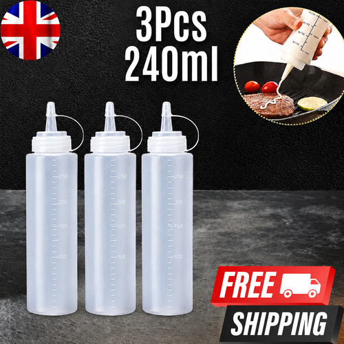 3pcs 240ml plastic clear - 3pcs,