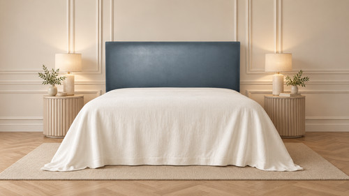 Plain faux leather - faux, headboard