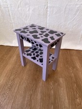 Purple Side Table with Shelf