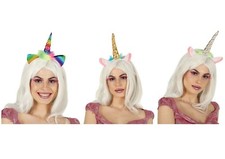 MAGICAL UNICORN HORN HEAD HAIR BAND HEADBAND FANCY DRESS COSPLAY TIARA EARS