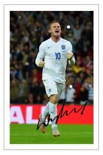 WAYNE ROONEY ENGLAND SIGNED PHOTO PRINT AUTOGRAPH SOCCER