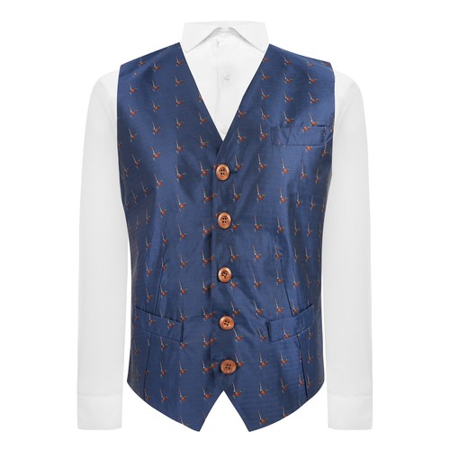 Navy blue herringbone - blue,