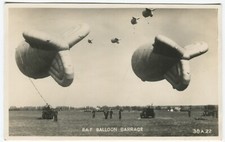 RAF BALLOON BARRAGE - Military Aviation Postcard