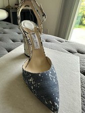 Jimmy Choo Denim White Block