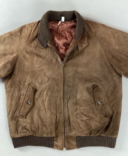 Vintage leather bomber jacket - bomber,