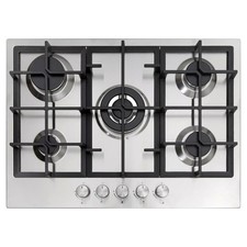 Cookology 5 Burner 70cm Cooktop Burner Gas Hob With Wok Burner- GH705SS