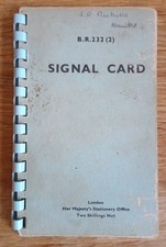 Vintage Royal Navy Signal Card BR.232 1962 Military Flags & Pennants Signalling