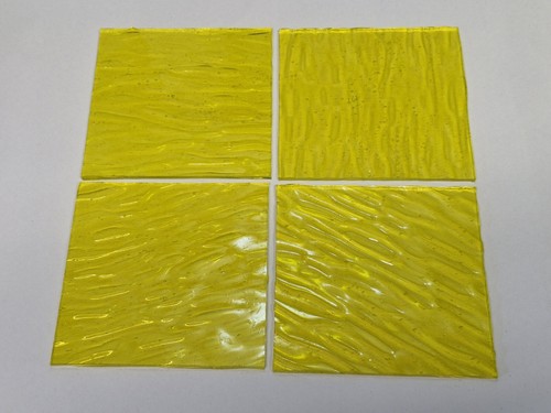 Piece yellow stained glass - yellow,