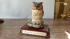 Leonardo collection small Tawny Owl on plinth