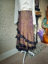 Steampunk Skirt Brocade Purple