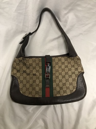 Gucci brown web calfskin - gucci, gg