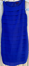 Ladies Dress Size 14 Blue Designer by DEBUT Debenhams Straight Sleeveless