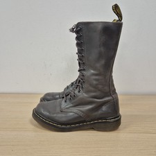 Dr Martens 1b99 Mid Calf 14 Holes Soft Grey Leather Size Uk 5 Eu 38 Women's