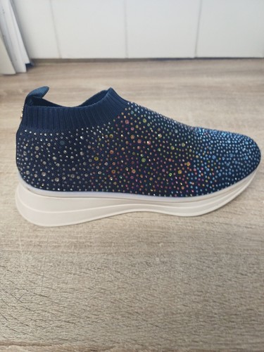 Navy blue carvela sock - navy,
