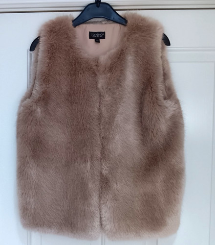 Topshop mink faux fur gilet - faux,