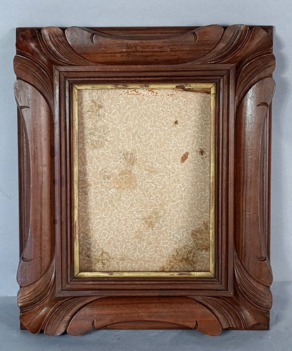 Small antique carved walnut