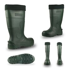 New Men's Wellington Boots Lightweight EVA Foam Waterproof Wellies -35C Green