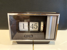 Vintage RHYTHM NO 16506 FLIP Clock with Alarm (wind-up)