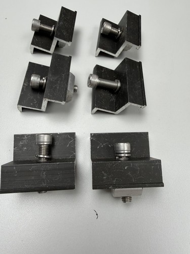 Black solar panel end clamp - black,