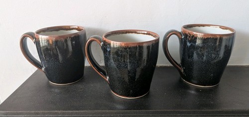 Studio pottery mugs by - 3, x