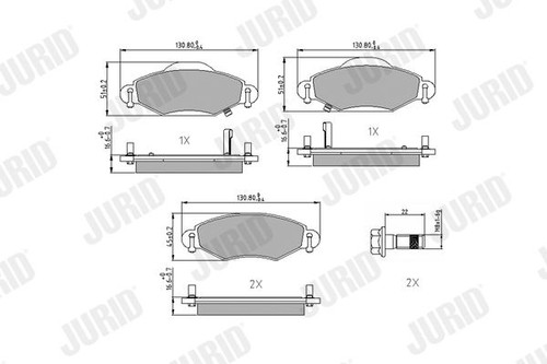 572510j brake pad - pad, set,