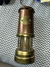 Vintage Miners Oil Lamp Brass Hockley Lamp & Limelight Company,