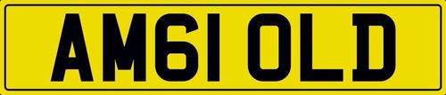 Amg old number plate am61 - old,
