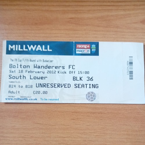 Ticket 2011 2012 cup - fa,