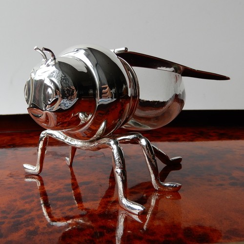 Silverplated glass bee honey - &,