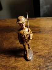 Elastolin '30s Hausser PreWW2, Rare Brn, Bayonet on left shoulder, Composite.