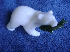 HAND CARVED WHITE MARBLE POLAR