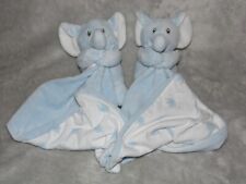 Matalan elephant comforter soft toy TWO blue blankie